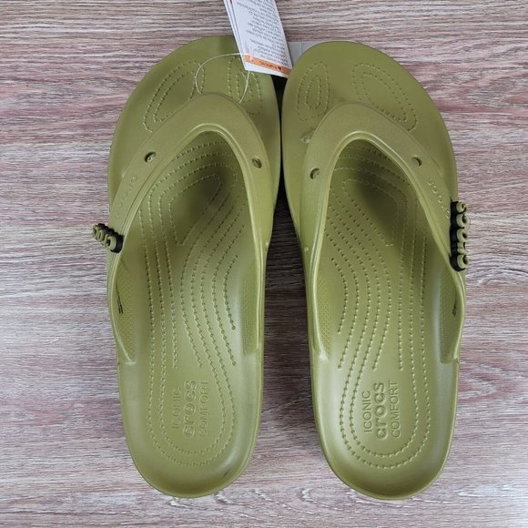 NEW Crocs Terrain Sandals Men's Size 13 Flip Flop Waterproof Thong Comfort Slide - Picture 5 of 8